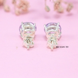 Bông Tai Bạc Nữ Kiểu Nụ Chốt Vặn Đá 9 Ly SangTrọng Cuốn Hút H2410230087