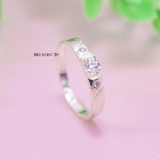 Nhẫn Bạc Cặp Đôi Nam Nữ Đính Đá