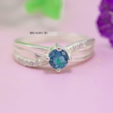 Nhẫn Bạc Nữ Phong Thủy Đá Xanh Dương N2409050028