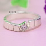 Nhẫn Bạc Cặp Đôi Nam Nữ Đính Đá N2408290019