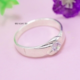 Nhẫn Bạc Cặp Đôi Nam Nữ Đính Đá N2408300001