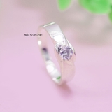 Nhẫn Bạc Cặp Đôi Nam Nữ Đính Đá N2408300001