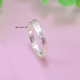 Nhẫn Bạc Cặp Đôi Nam Nữ Đính Đá