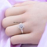 Nhẫn Bạc Nữ Hình Bông Hoa Đính Đá N2409010001