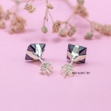 Bông Tai Bạc Nữ Kiểu Nụ Đá Đen Vuông To Sang Trọng H2410220053