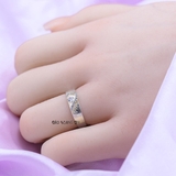 Nhẫn Bạc Cặp Đôi Nam Nữ Hình Nửa Trái Tim N2408300023