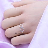 Nhẫn Bạc Nữ Teen Vô Cực Đính Đá N2408280010