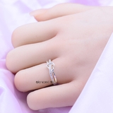 Nhẫn Bạc Nữ Trơn Thiết Kế Trái Tim N2408260005