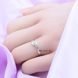 Nhẫn Bạc Cặp Đôi Nam Nữ Đính Đá N2408300017
