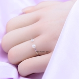 Nhẫn Bạc Nữ Ngọc Trai Nhỏ Xinh Kiểu Nhẫn Mở N2409060078