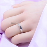Nhẫn Bạc Cặp Đôi Nam Nữ Đính Đá N2408290019