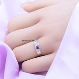 Nhẫn Bạc Cặp Đôi Nam Nữ Đính Đá N2408300001