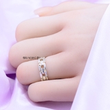 Nhẫn Bạc Cặp Đôi Nam Nữ Hình Mắt Xích Đính Đá N2408300029