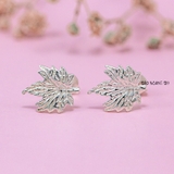 Bông Tai Bạc Nữ S925  Kiểu Nụ Hình Lá Phong Duyên Dáng Thu Hút H2410230012