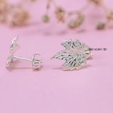 Bông Tai Bạc Nữ S925  Kiểu Nụ Hình Lá Phong Duyên Dáng Thu Hút H2410230012