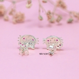 Bông Tai Bạc Cho Bé Kiểu Nụ Mặt Mèo Kitty H2410220039