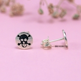 Bông Tai Bạc Nữ  Kiểu Nụ Hình Đầu Lâu Cho Cô Nàng Cá Tính H2410220102