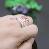 Nhẫn Bạc Nam Phong Thủy Đá Đỏ N2408080002