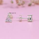 Bông Tai Bạc Nữ Kiểu Nụ Đá Trắng Hình Trái Tim  H2410220057