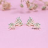 Bông Tai Bạc Nữ Kiểu Nụ Đá Trắng Hình Trái Tim  H2410220057