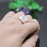 Nhẫn Bạc Nam Phong Thủy Đá Trắng N2408200011
