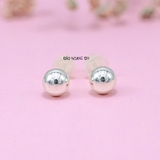 Bông Tai Bạc Kiểu Nụ Tròn Trơn 2 Size
