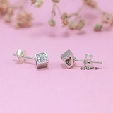 Bông Tai Bạc Nữ S925 Kiểu Nụ Hình Hộp Chữ LOVE Nhỏ Xinh  H2410220078