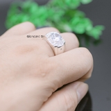 Nhẫn Bạc Nam Phong Thủy Đá Trắng N2408200012