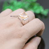 Nhẫn Bạc Nam Phong Thủy Đá Vàng N2408200009