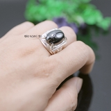 Nhẫn Bạc Nam Phong Thủy Đá Đen N2407090004