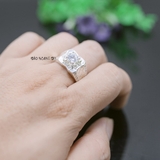 Nhẫn Bạc Nam Phong Thủy Đá Trắng N2408200013