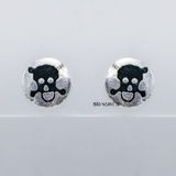 Bông Tai Bạc Nữ  Kiểu Nụ Hình Đầu Lâu Cho Cô Nàng Cá Tính H2410220102