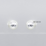 Bông Tai Bạc Kiểu Nụ Tròn Trơn 2 Size