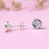 Bông Tai Bạc Nữ S925 Kiểu Nụ Hoa 4 Cánh Đơn Giản Tinh Tế H2410220058