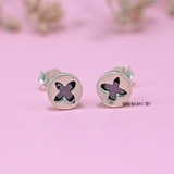 Bông Tai Bạc Nữ S925 Kiểu Nụ Hoa 4 Cánh Đơn Giản Tinh Tế H2410220059