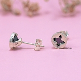 Bông Tai Bạc Nữ S925 Kiểu Nụ Hoa 4 Cánh Đơn Giản Tinh Tế H2410220059