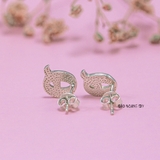 Bông Tai Bạc Nữ S925 Kiểu Nụ Chữ Cái Mang Phong Cách Riêng H2410220084