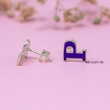 Bông Tai Bạc Nữ S925 Kiểu Nụ Chữ Cái Mang Phong Cách Riêng H2410220083