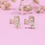 Bông Tai Bạc Nữ S925 Kiểu Nụ Chữ Cái Mang Phong Cách Riêng H2410220083