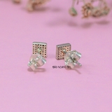 Bông Tai Bạc Nữ Kiểu Nụ Hình Học Nhỏ Xinh Dễ Thương H2410220075