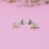 Bông Tai Bạc Nữ Kiểu Nụ Hình Học Nhỏ Xinh Dễ Thương H2410220074