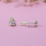 Bông Tai Bạc Nữ S925 Kiểu Đính Đá Nhỏ Xinh Nhiều Style H2410220068