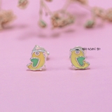 Bông Tai Bạc Cho Bé S925 Kiểu Nụ Chim Vàng Nhỏ Xinh H2410220043