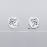 Bông Tai Bạc Nữ S925 Kiểu Nụ Hoa 4 Cánh Đơn Giản Tinh Tế H2410220058