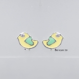 Bông Tai Bạc Cho Bé S925 Kiểu Nụ Chim Vàng Nhỏ Xinh H2410220043