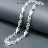Dây Chuyền Bạc Nam Kiểu Ống Đúc Chéo  D2411210007