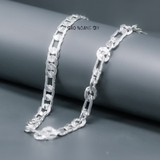 Dây Chuyền Bạc Nam Kiểu Mắt Xích Trơn Dài  D2411160031