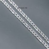 Dây Chuyền Bạc Nam Kiểu Dây Đơn Mix Mắt Dẹt Dài D2411160033