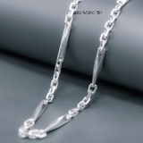 Dây Chuyền Bạc Nam Kiểu Mắt Xích Vuông Mix Sợi Đặc Dài D2411160034