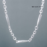 Dây Chuyền Bạc Nam Kiểu Mắt Xích Vuông Mix Sợi Đặc Dài D2411160034